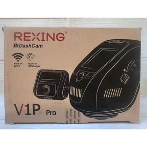 Rexing V1P Pro New 1080p Full HD Front and Rear Dash Cam Wi-Fi and Built-in GPS